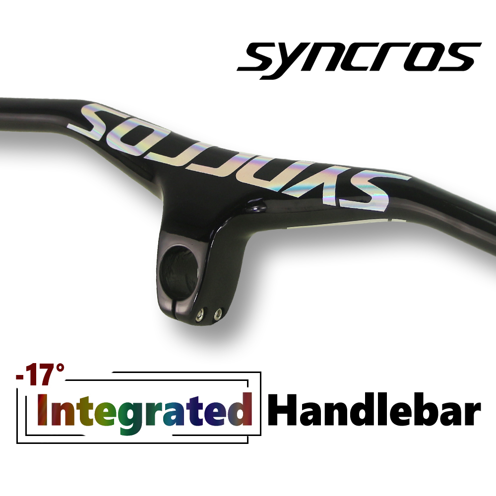 Mountain Biking Logo - Syncros Chrome Logo Gloss Carbon Integrated