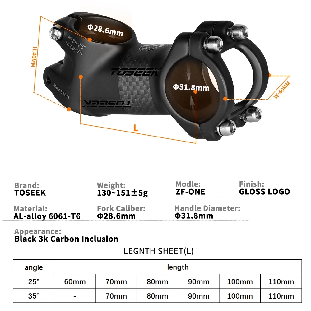 TOSEEK Bike Stem 31.8mm Handle - Handlebar Riser Stem ulasan dan harga