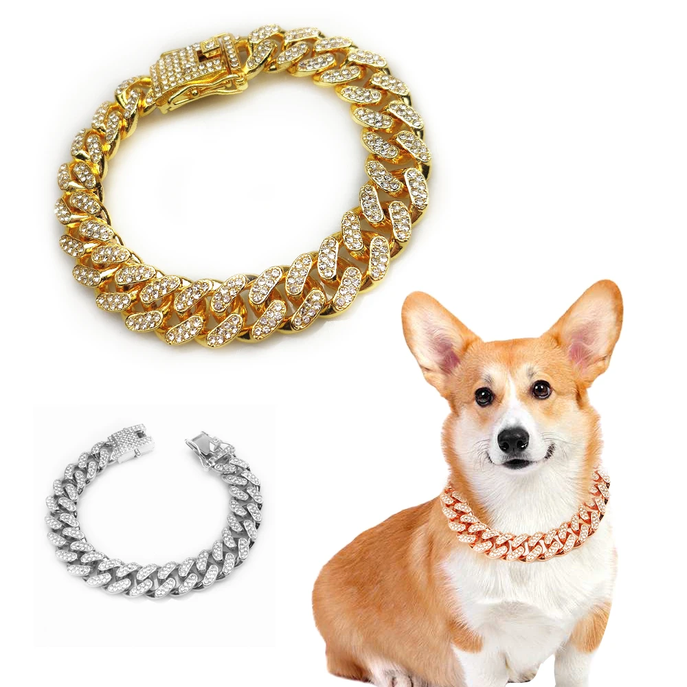 Rhinestone Dog Chain Collar Me - Chain Quick Link ulasan dan harga