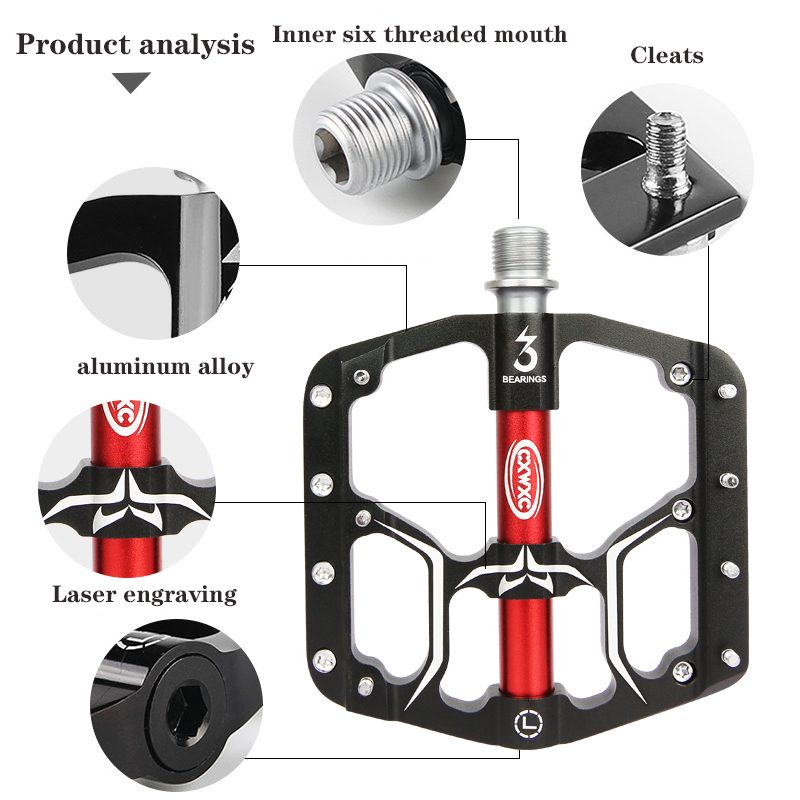 CXWXC V15 Bicycle MTB Pedals 3 - Pedal Platform Flat ulasan dan harga