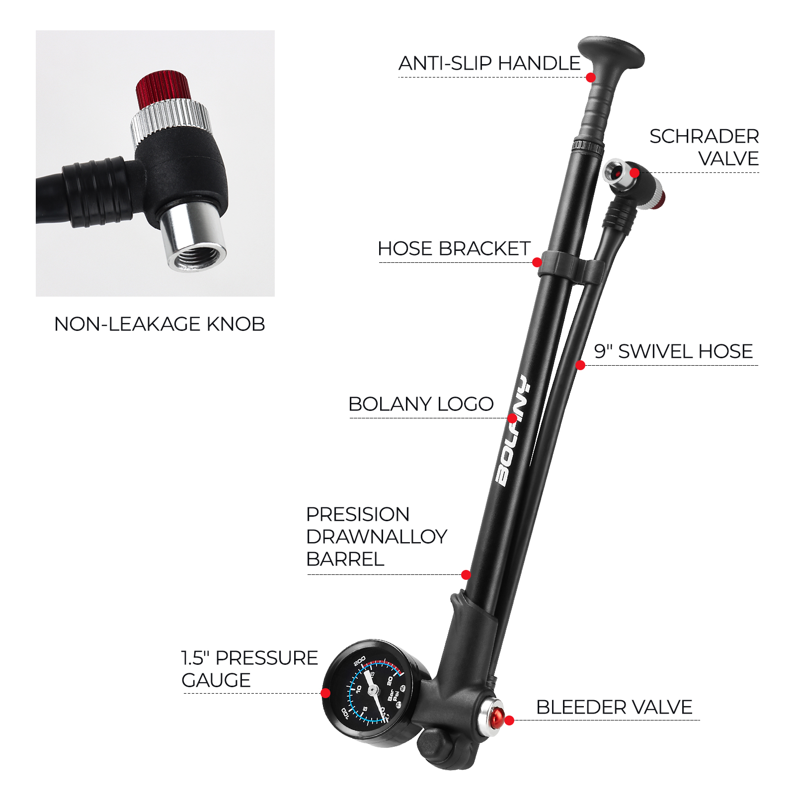 BOLANY 300psi Air Shock Bike P - Shock Pump Suspension ulasan dan harga