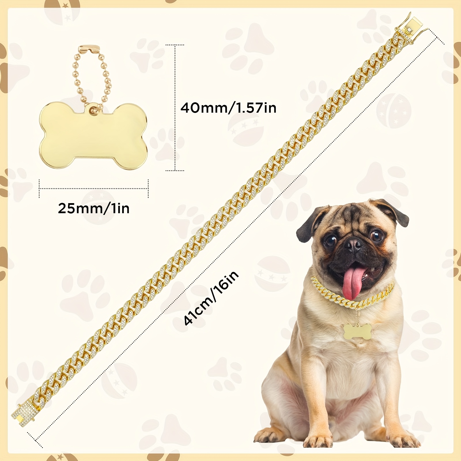 16-inch custom dog chain colla - Chain Quick Link ulasan dan harga