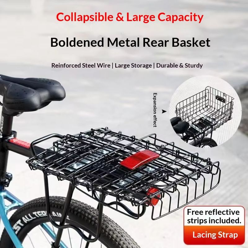 Foldable Bicycle Rear Basket L - Mountain Biking Rucksack ulasan dan harga