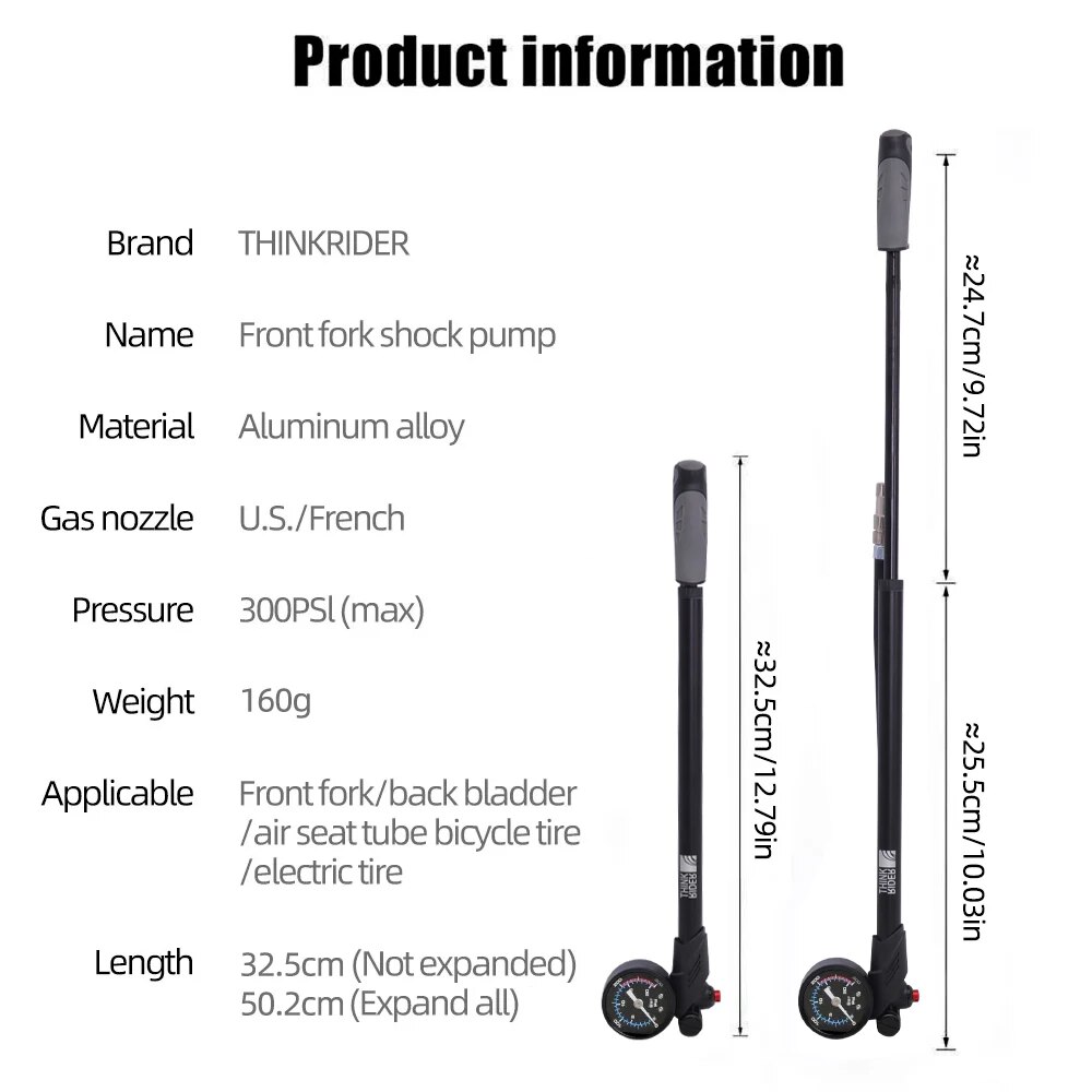 ThinkRider Portable High-press - Shock Pump Suspension ulasan dan harga